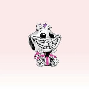 New Sterling Silver 925 Cheshire Cat bracelet charm